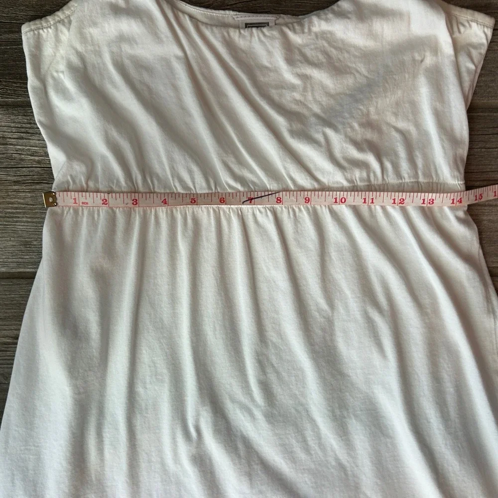North Face‎ White Cotton Casual Dress Sleeveless Drawstring Adjustable Strap S - Picture 4 of 7
